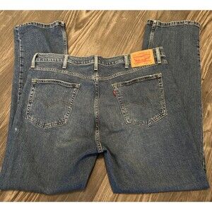 LEVIs 514 Men's Jeans Slim Straight Light Wash Button Flap Pockets Size 40x32